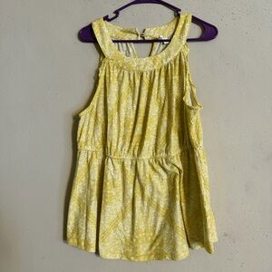 Cato Tank - Size 18/20 - Green/Yellow Sleeveless Top
